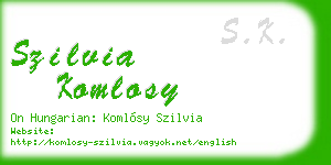 szilvia komlosy business card